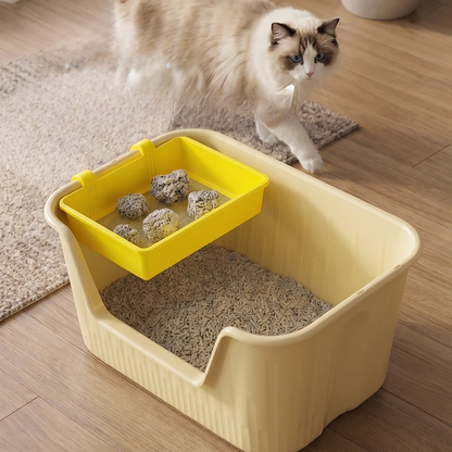 Hanging Cat Litter Sifter Mesh Tray Litter Box Filter Cleaning Screen