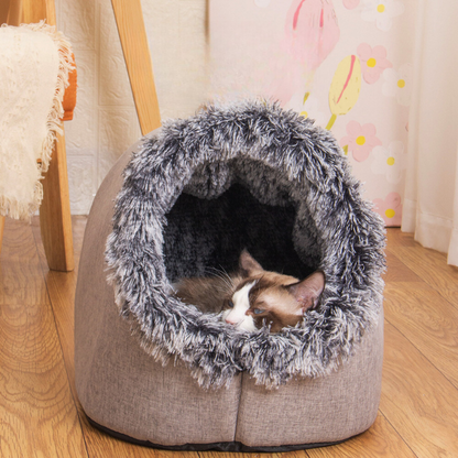 Cat House Winter Warm Closed Dog House Bed