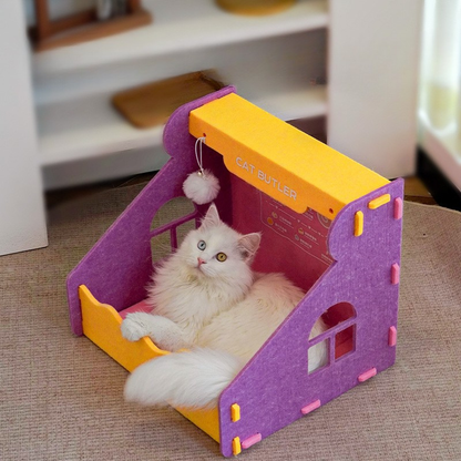 Cat Felt House Semi-enclosed Pet Bed