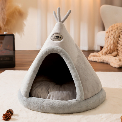 Cozy Warm Tent Cat Bed Winter Dog House