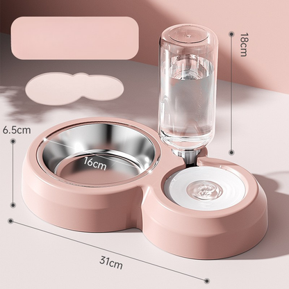 Dog Bowls Cat Food and Water Dispenser Bowl Set