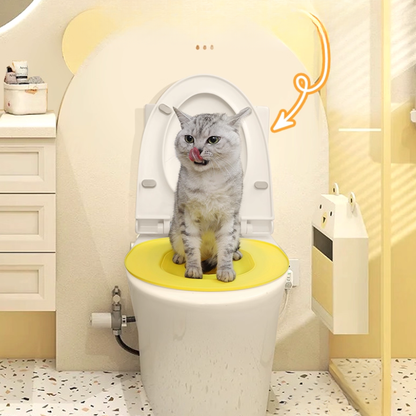Cat Toilet Seat Training Kit Teach Cat to Use Toilet