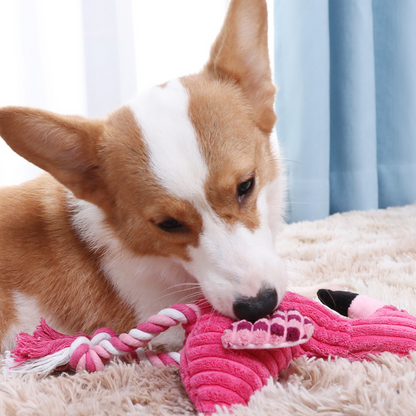 Squeaker Flamingo Plush Dog Toys