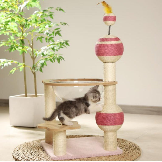 Cat Tree Condos Clear Resting Bed Sisal Ball