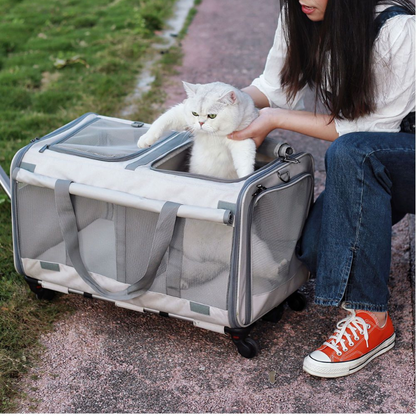 Cat Stroller Carrier Suitcase Dog Travel Bag