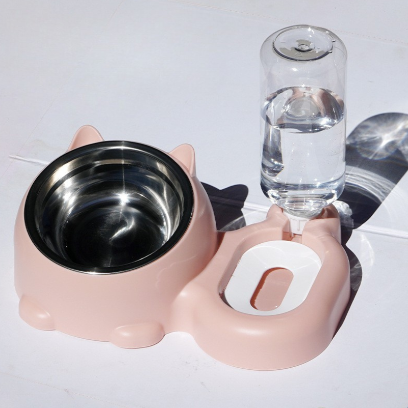 Pets Water and Food Bowl Set Cat Water Dispenser