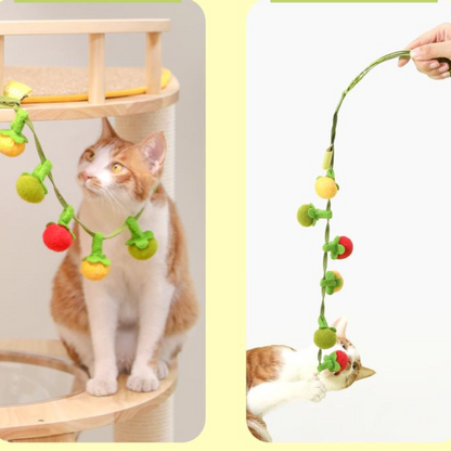 Catnip Toy String Tomatoes Cat Teaser with Bell Cat Toy