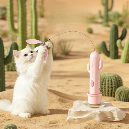 Automatic Rotating Interactive Feather Wand Cat Toy