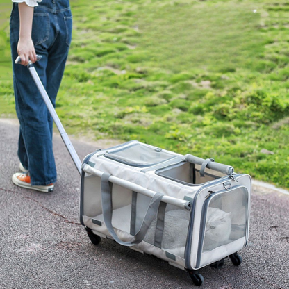 Cat Stroller Carrier Suitcase Dog Travel Bag