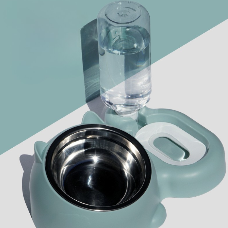 Pets Water and Food Bowl Set Cat Water Dispenser