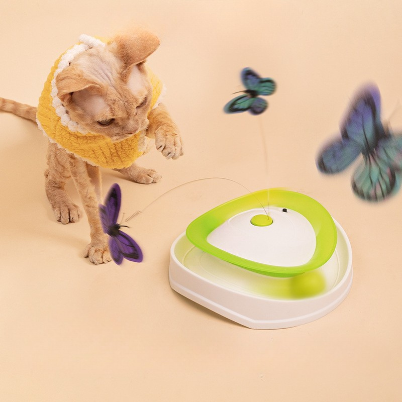 Interactive Butterfly Cat Toy Automatic Spinning Teaser