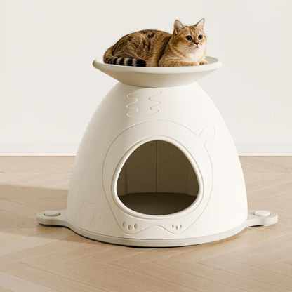 Double Layer Cat Bed Enclosed Cozy Pet Nest