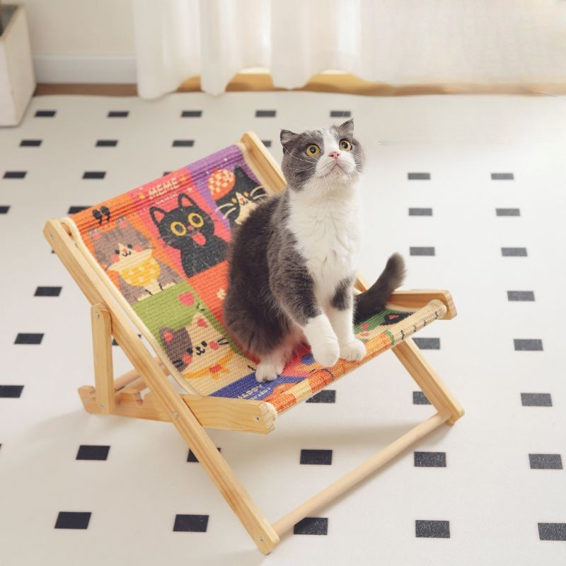 Sisal Cat Folding Recliner Cat Bed