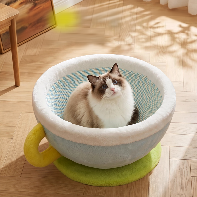 Coffee Cup Cat Bed
