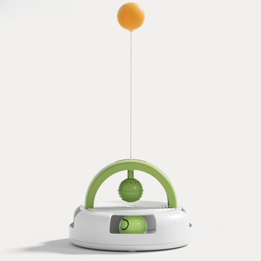 Interactive Cat Toy With Rolling Ball And Teasing Stick