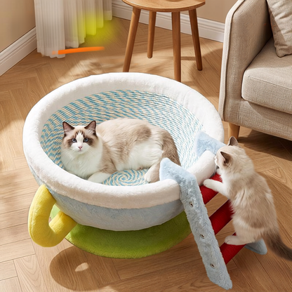 Coffee Cup Cat Bed