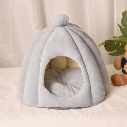 Plush Cat Bed Dome For Cozy Indoor Comfort