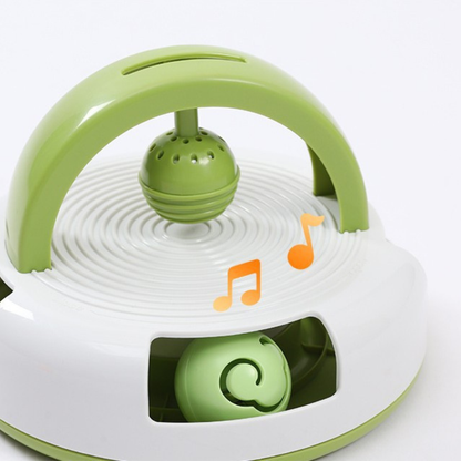 Interactive Cat Toy With Rolling Ball And Teasing Stick