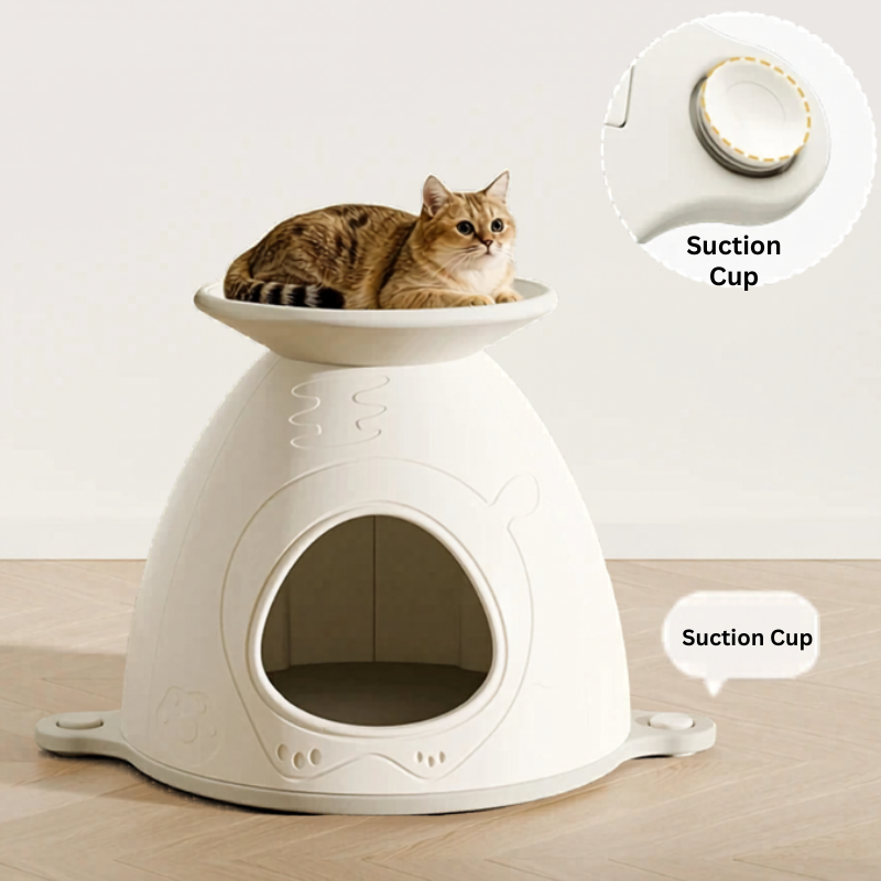 Double Layer Cat Bed Enclosed Cozy Pet Nest