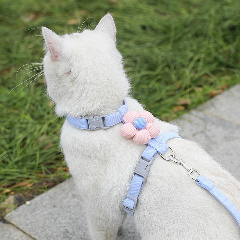 Prevent Escape I-shaped Adjustable Cat Leash Collar
