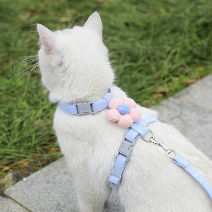 Prevent Escape I-shaped Adjustable Cat Leash Collar