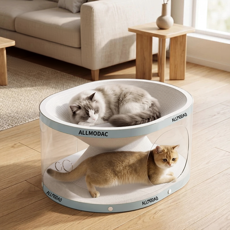 Cat Tunnel Scratch Board Rest Bed