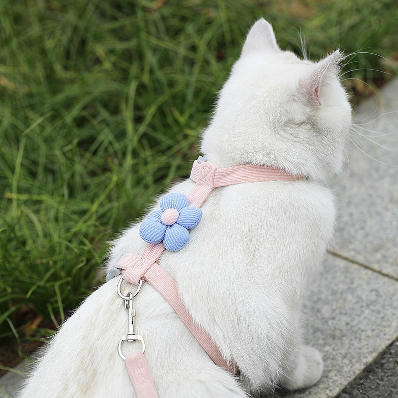 Prevent Escape I-shaped Adjustable Cat Leash Collar