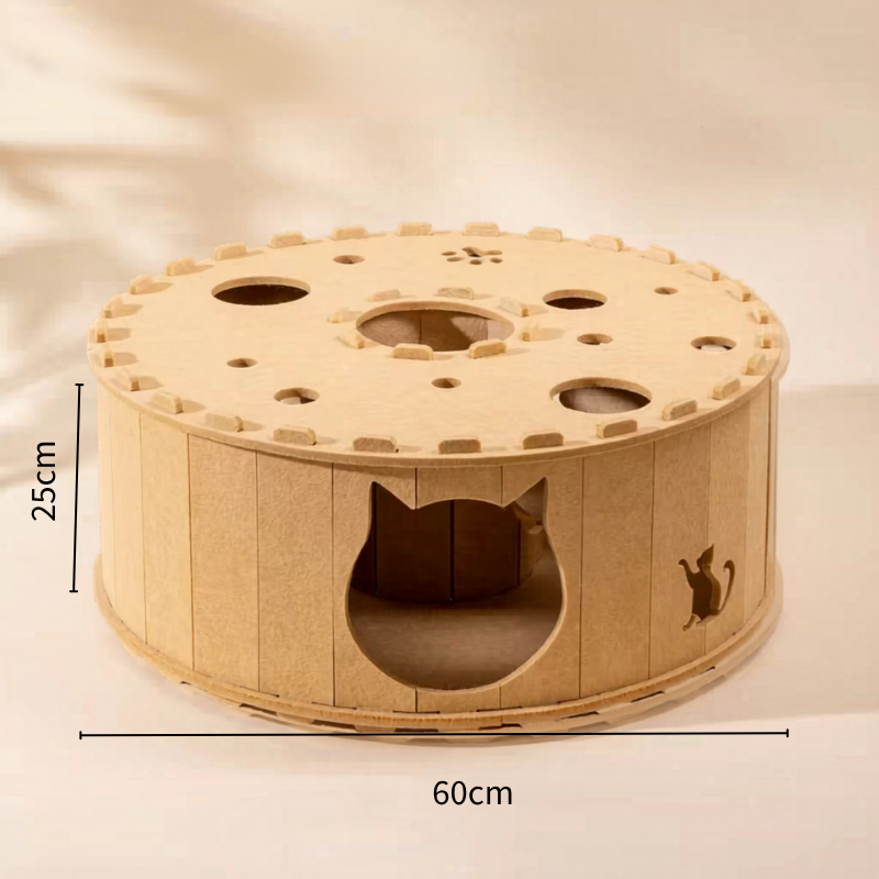 Double Layer Felt Pet Cave Tunnel Bed