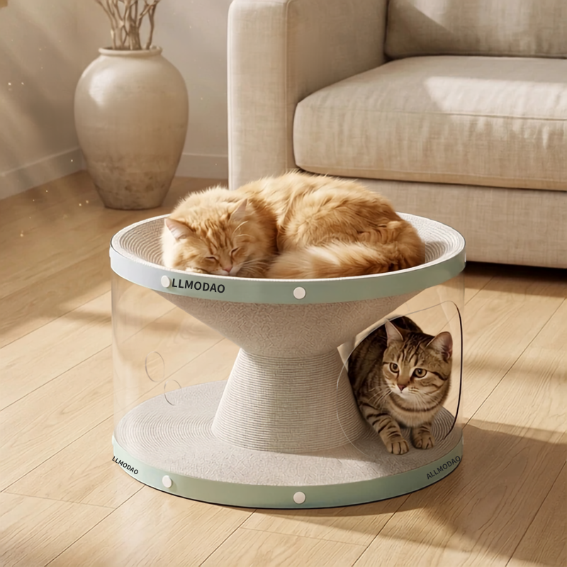 Cat Tunnel Scratch Board Rest Bed