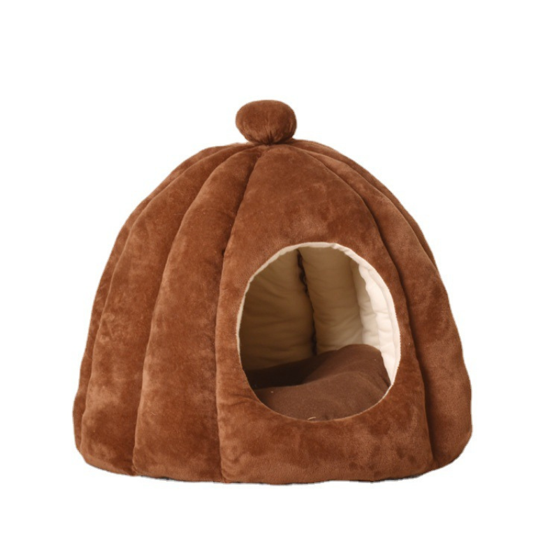 Plush Cat Bed Dome For Cozy Indoor Comfort