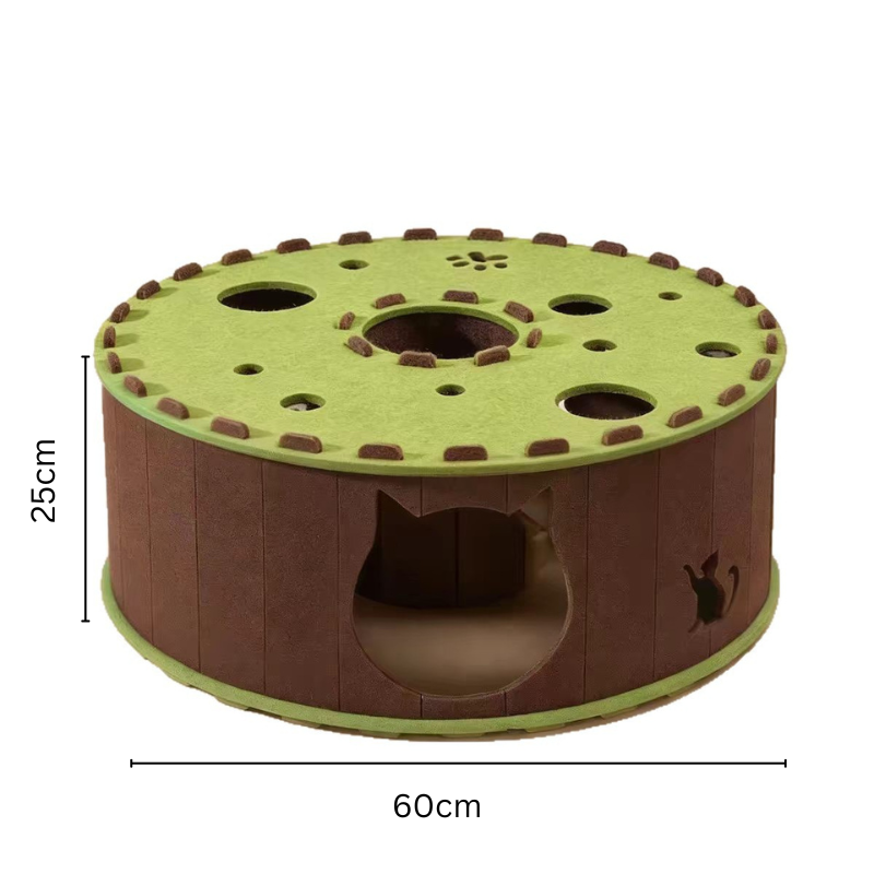Double Layer Felt Pet Cave Tunnel Bed