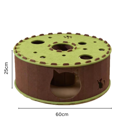 Double Layer Felt Pet Cave Tunnel Bed