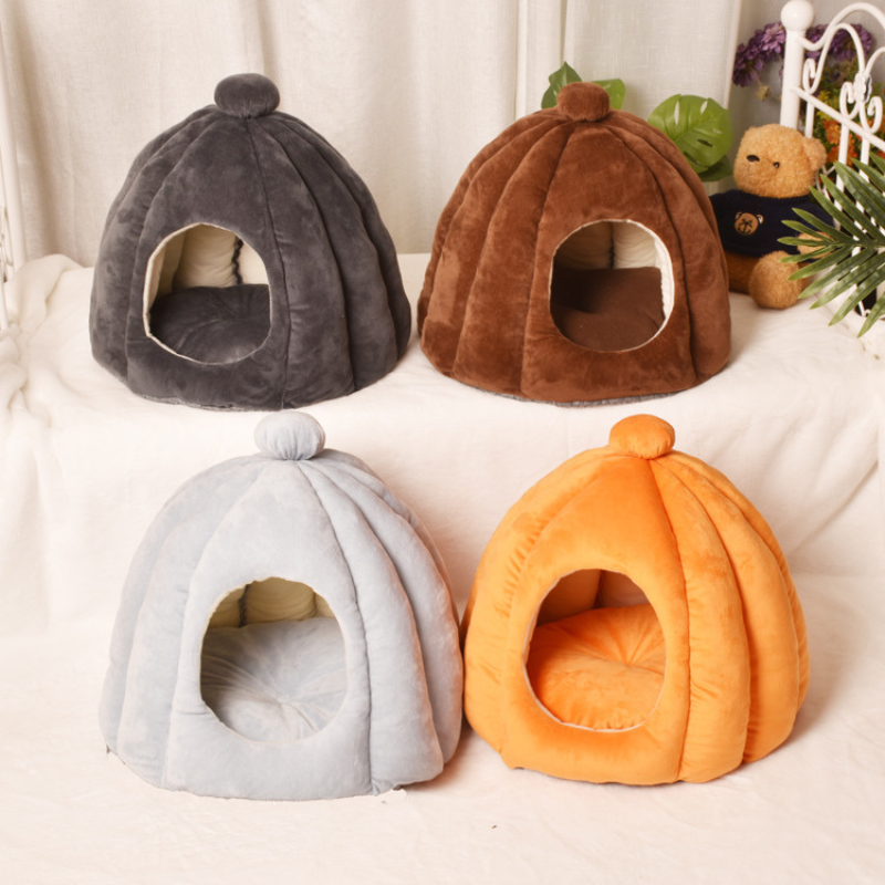 Plush Cat Bed Dome For Cozy Indoor Comfort