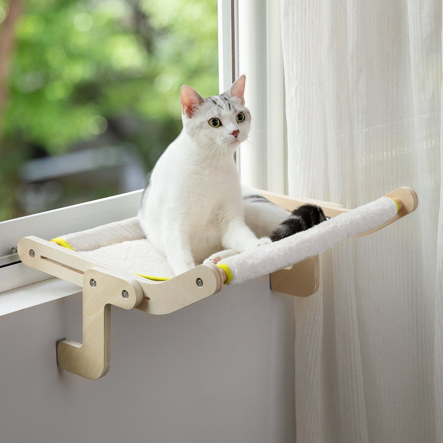 Cat Window Perch Wood Hanging Hammock Bed