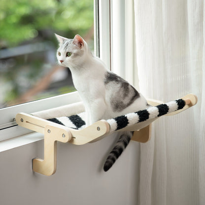 Cat Window Perch Wood Hanging Hammock Bed