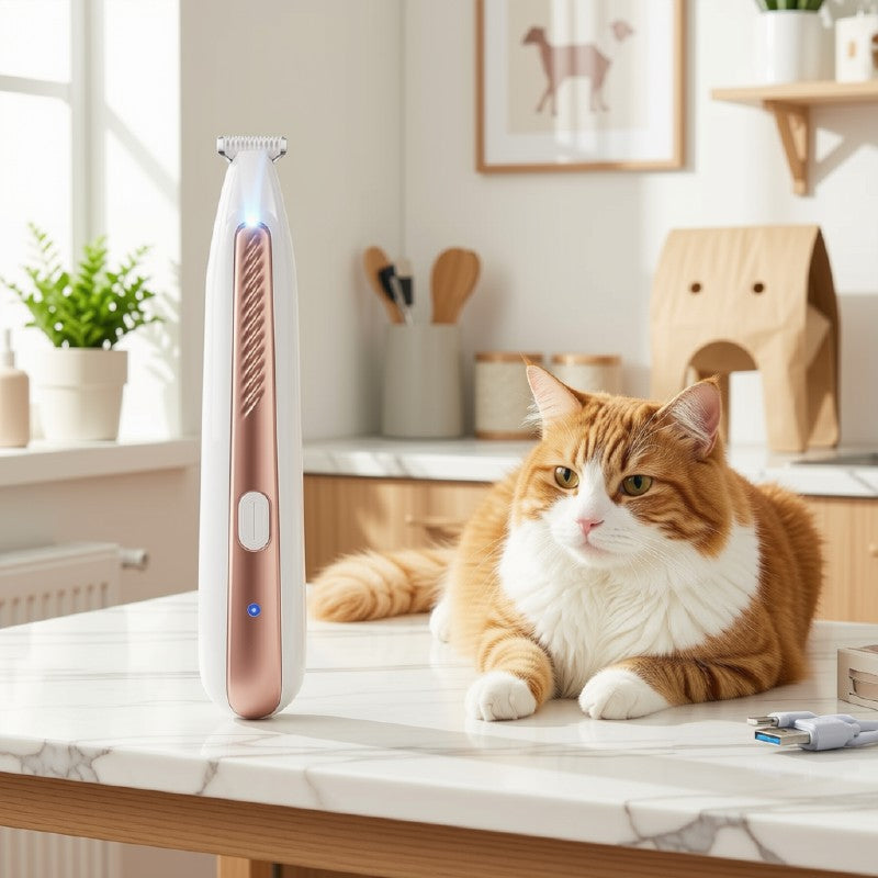 LED Pet Paw Hair Trimmer for Dogs & Cats Cordless Grooming Clipper