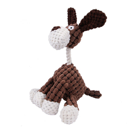 Donkey Squeak Plush Dog Toy