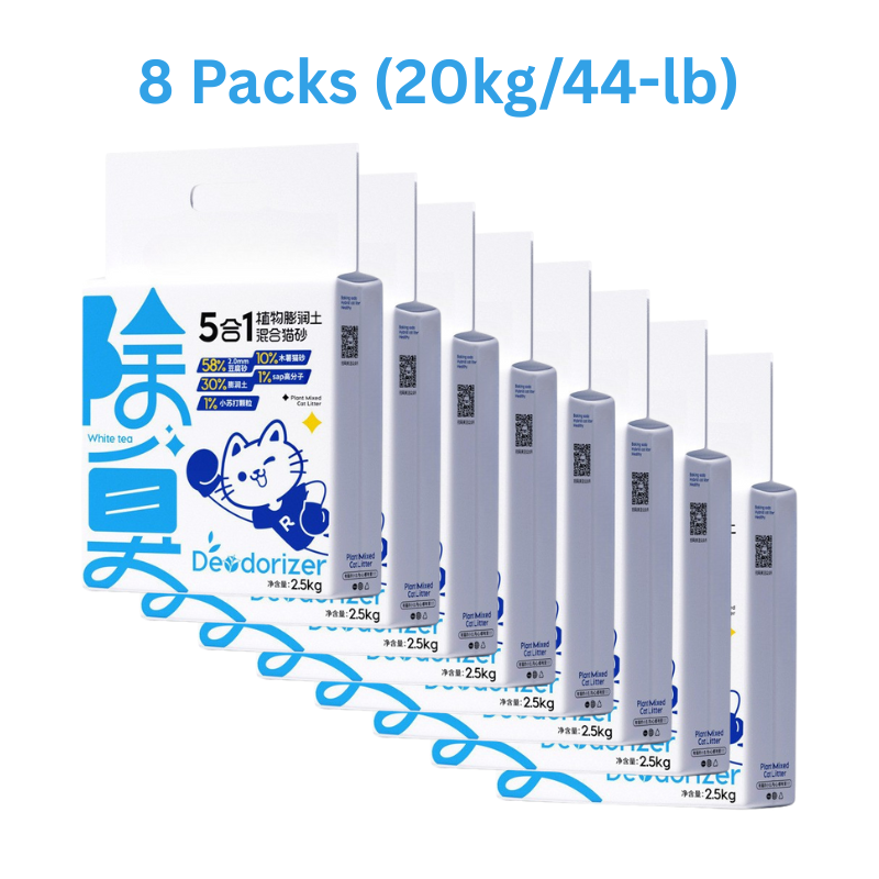 5 in 1 Plant Mixed Cat Litter Deodorizing Cassava Cat Litter