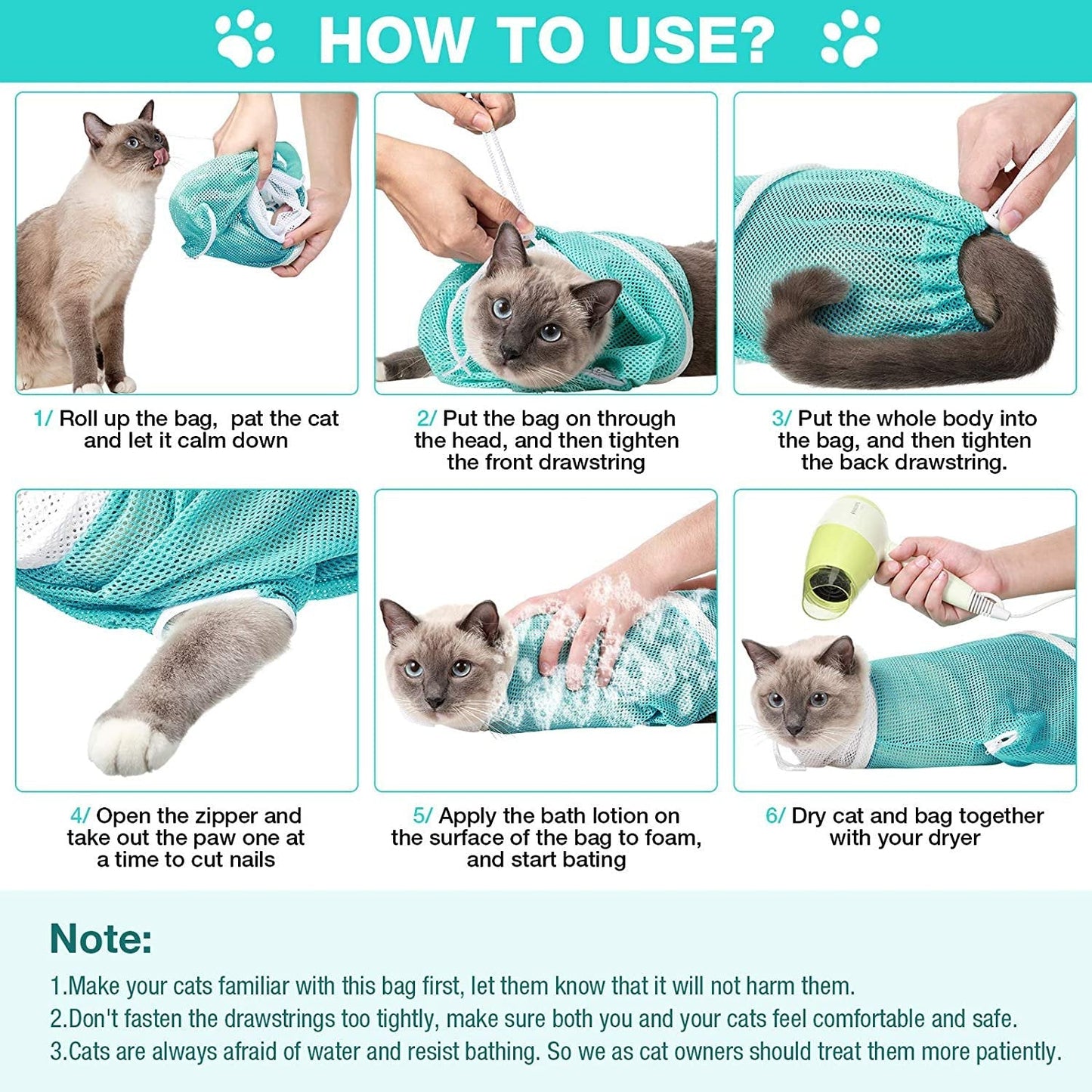 Multi-functional Pet Grooming Bath Bag