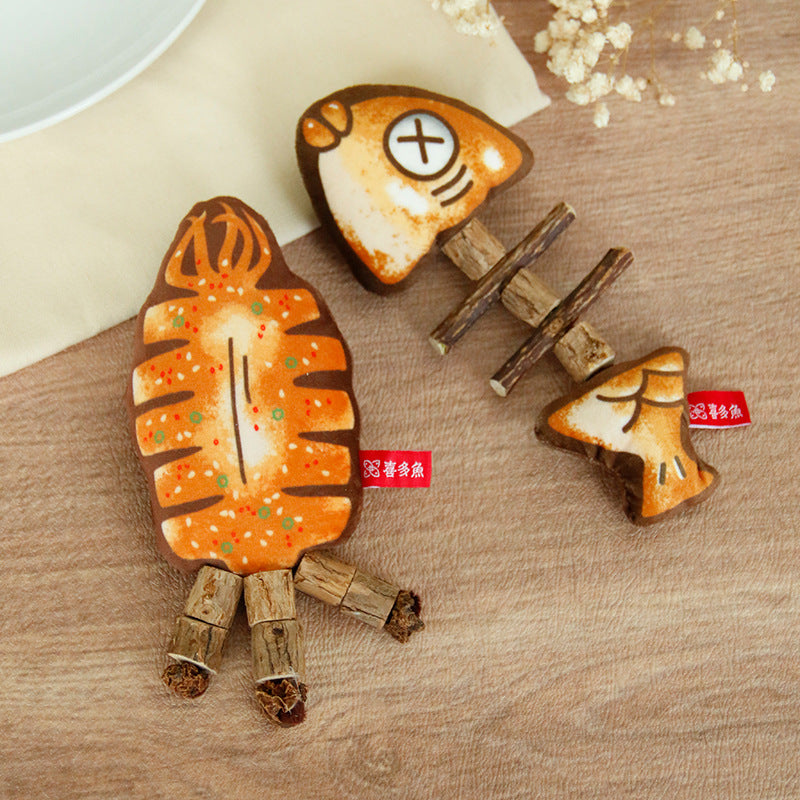 Cat Toy Fish Bones Catnip Toys