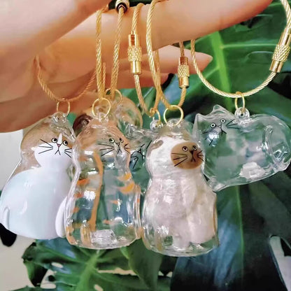 Cat Hair Storage Pendant Pet Hair Collector Keychain