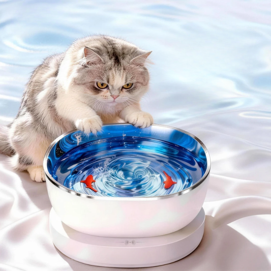 Pet Cat Electric Water Fountain Wireless Water Bowl