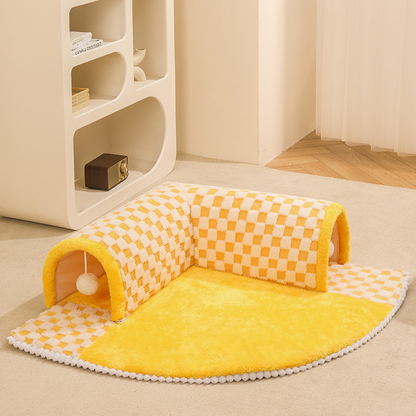 Cozy Hideaway Cat Tunnel Bed