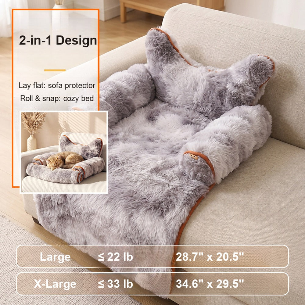 Smoky Gray 2-in-1 sofa pet bed