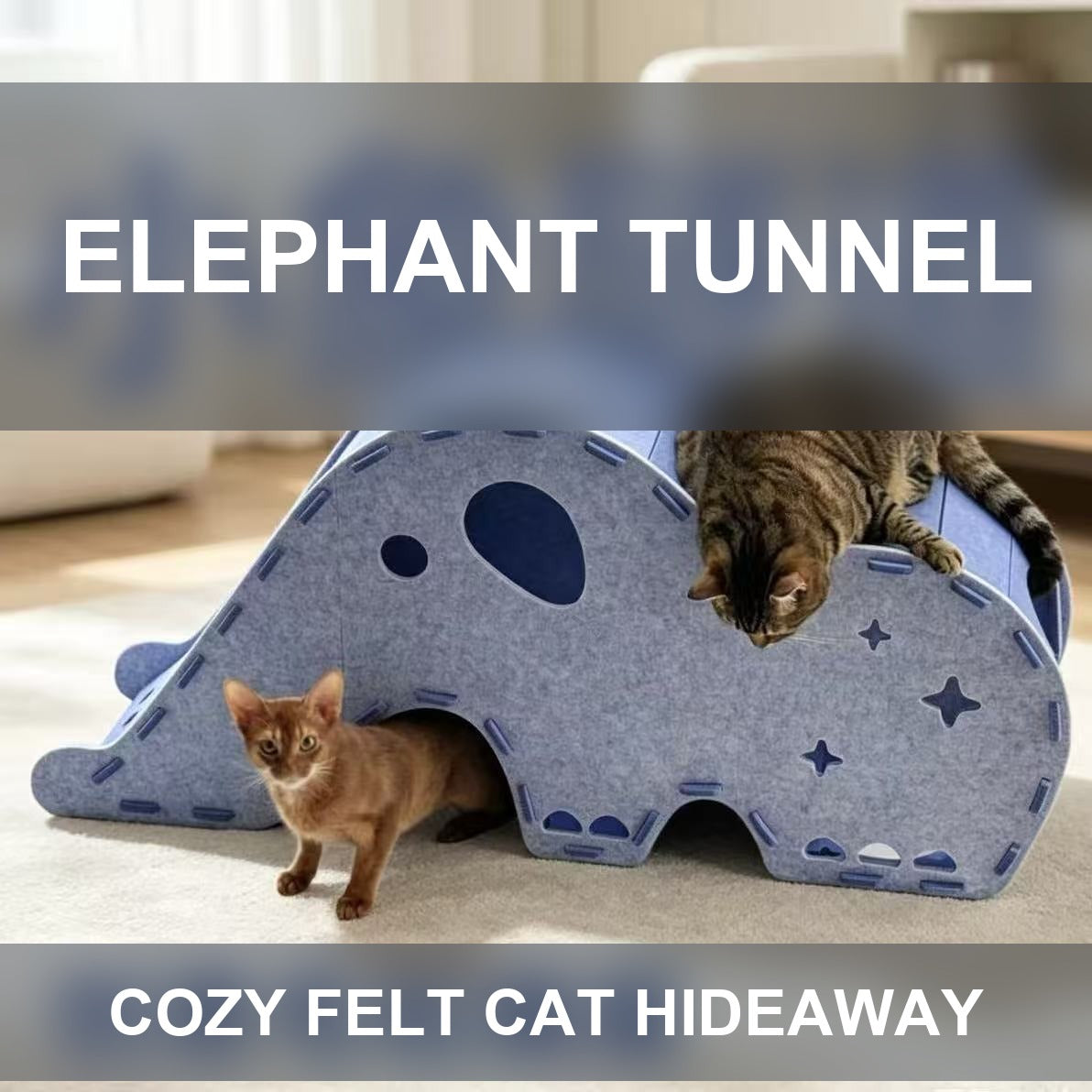 Elephant Tunnel Cat Play House