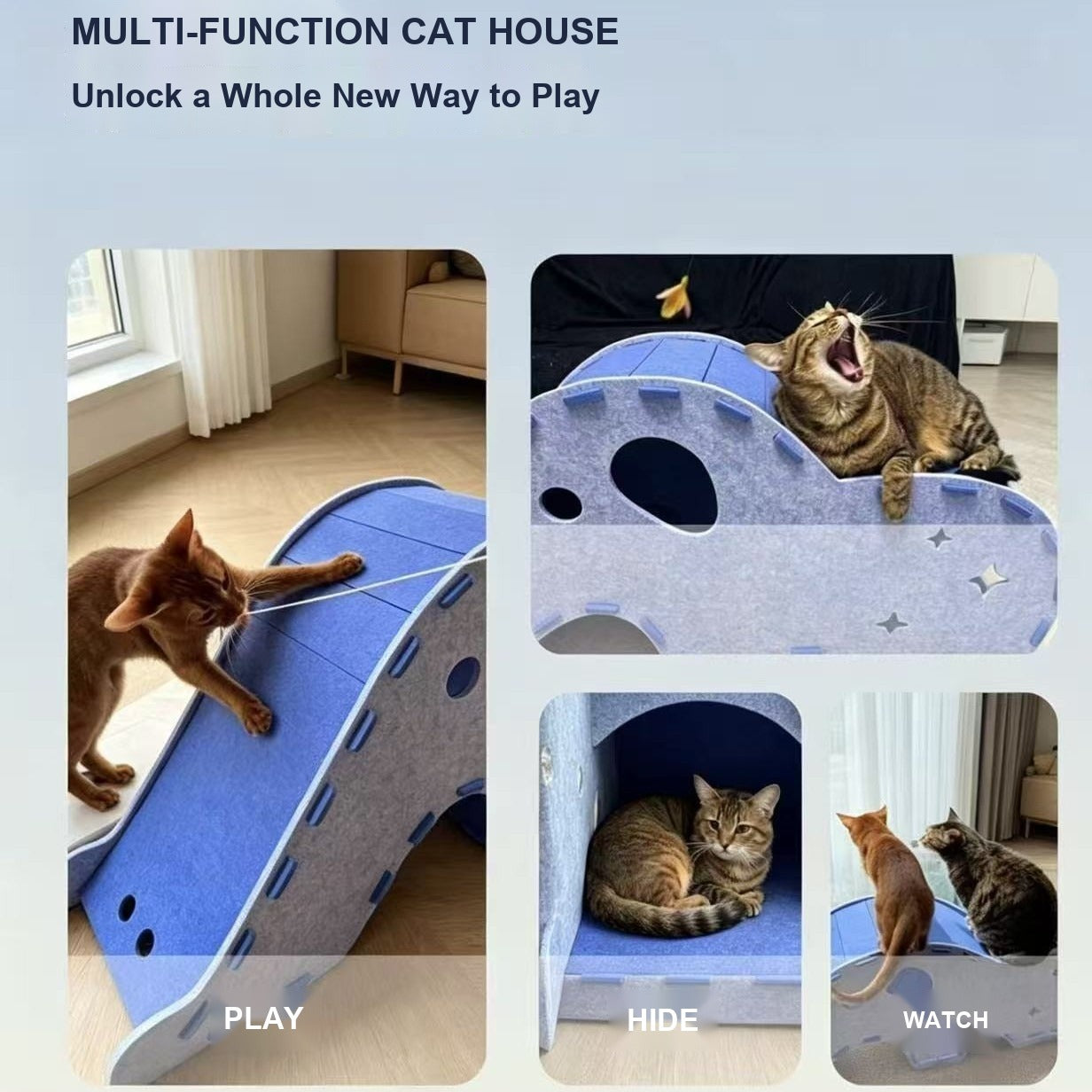 Elephant Tunnel Cat Play House