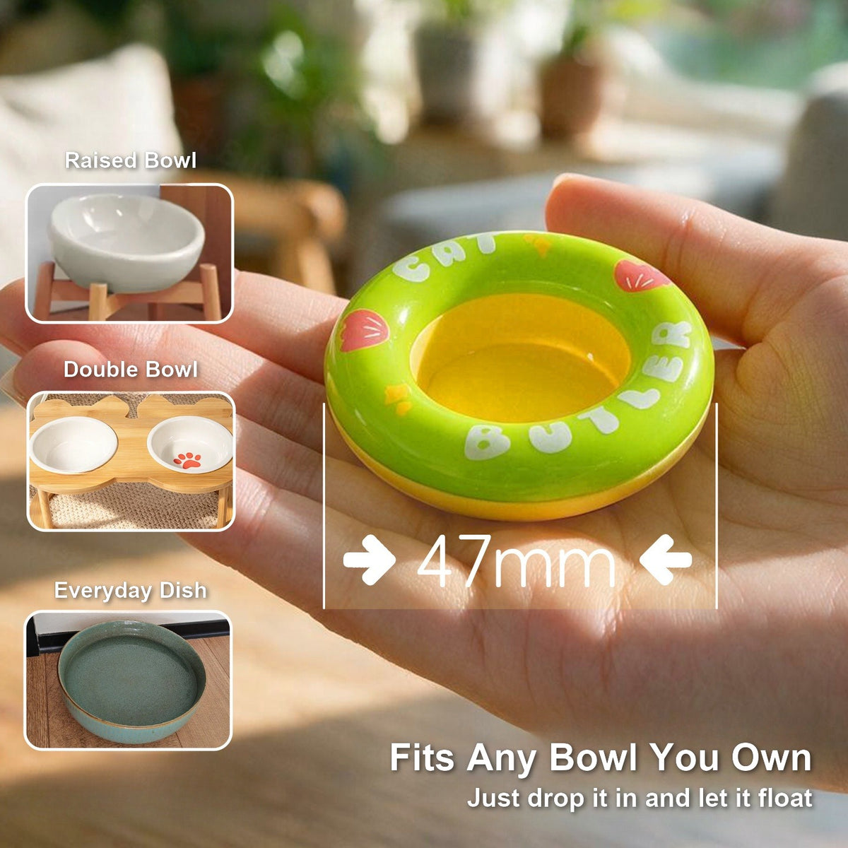 Green floating ring fits any bowl, 47mm wide