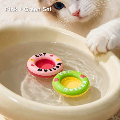 Pink and green floating ring 2-pack