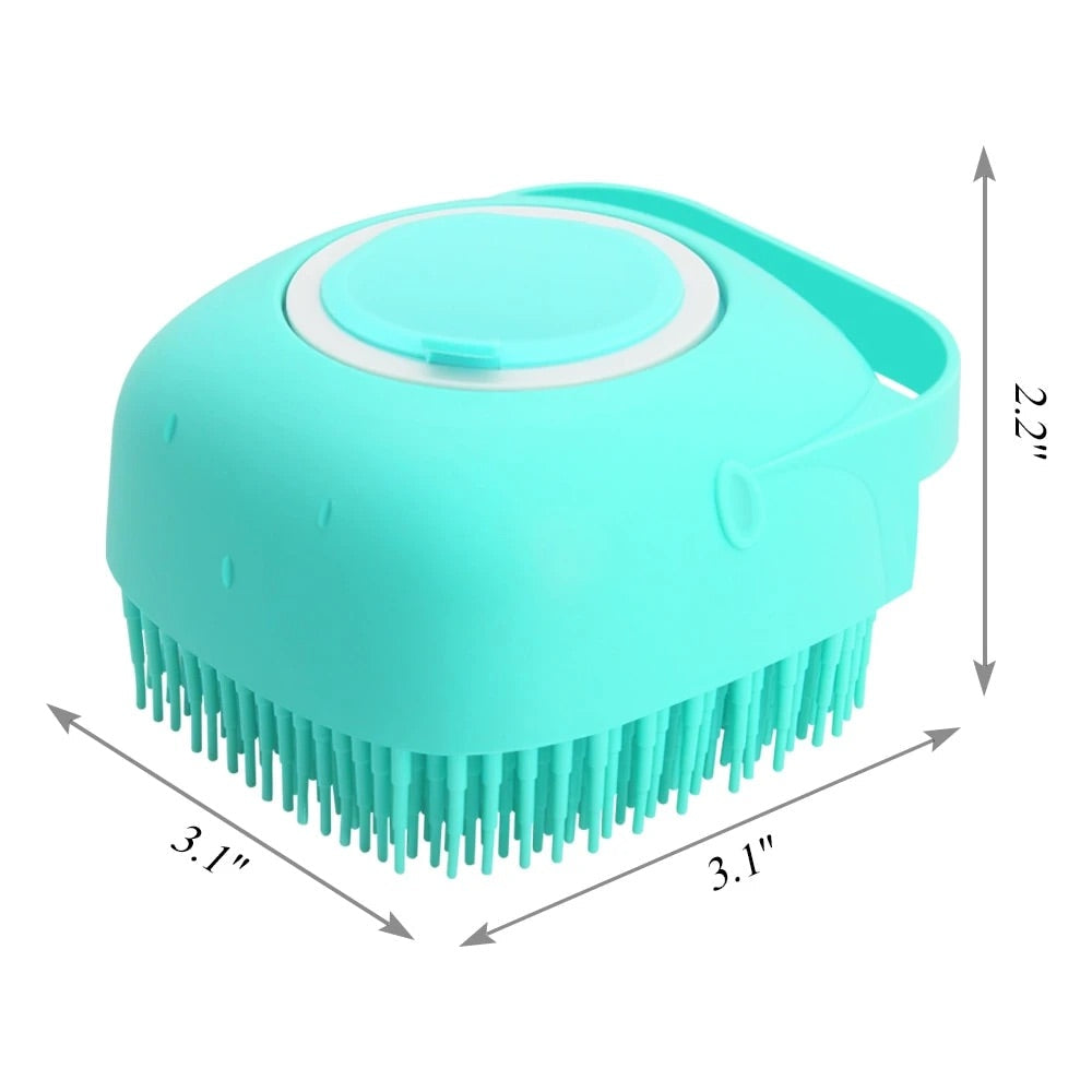 Pet Shampoo Dispenser Massage Brush