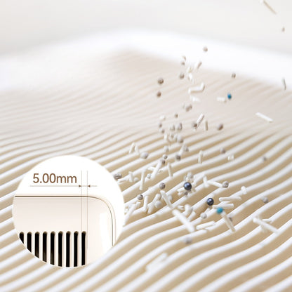 5 mm drain slots let every type of cat litter fall through
